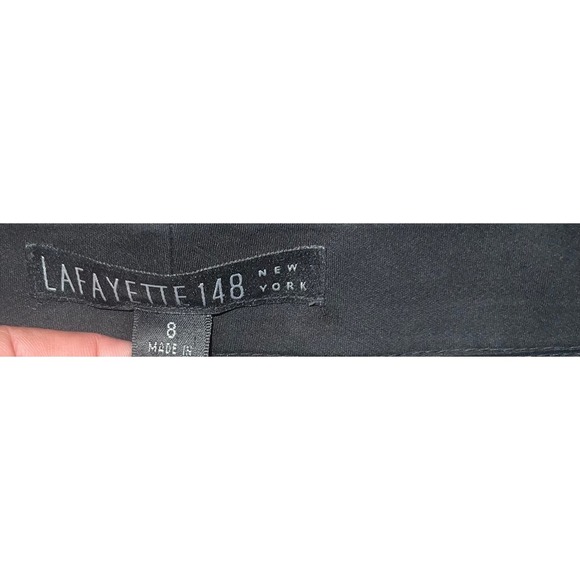 Lafayette 148 sz 8 black wide leg minimalist office siren - Picture 5 of 6